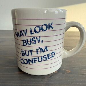 Vintage ceramic mug
I may look busy, but I’m confused
